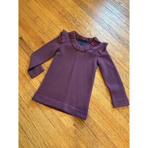 Marc By Marc Jacobs Sweater Womens Small Wool Ruffle Long Sleeve Knit Pullover